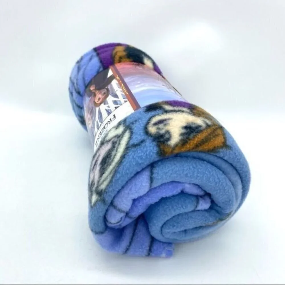 Disney Frozen 2 Fleece Travel Throw Blanket New